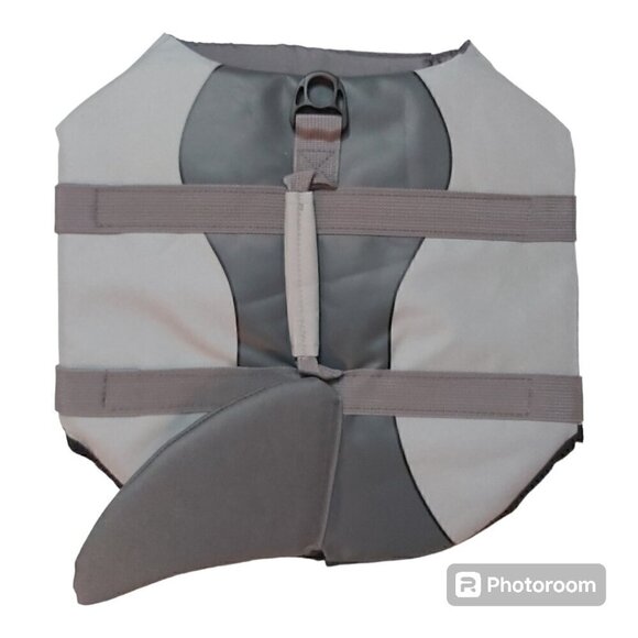 Shark Fin Dog Life Jacket Vest: Safety & Style for Water Adventures, Size Med - Picture 2 of 7